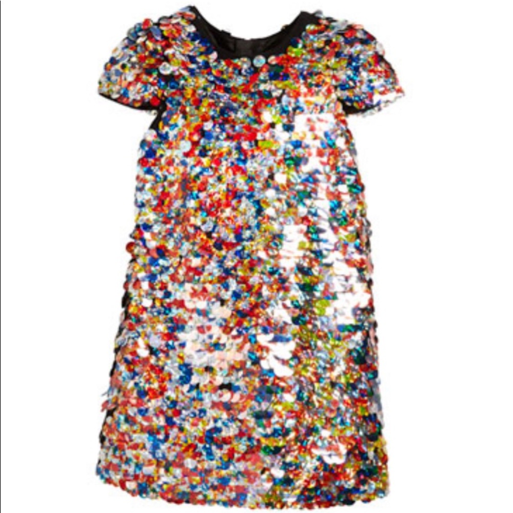 Milly Minis Multicolor Sequin Kids Formal Dress